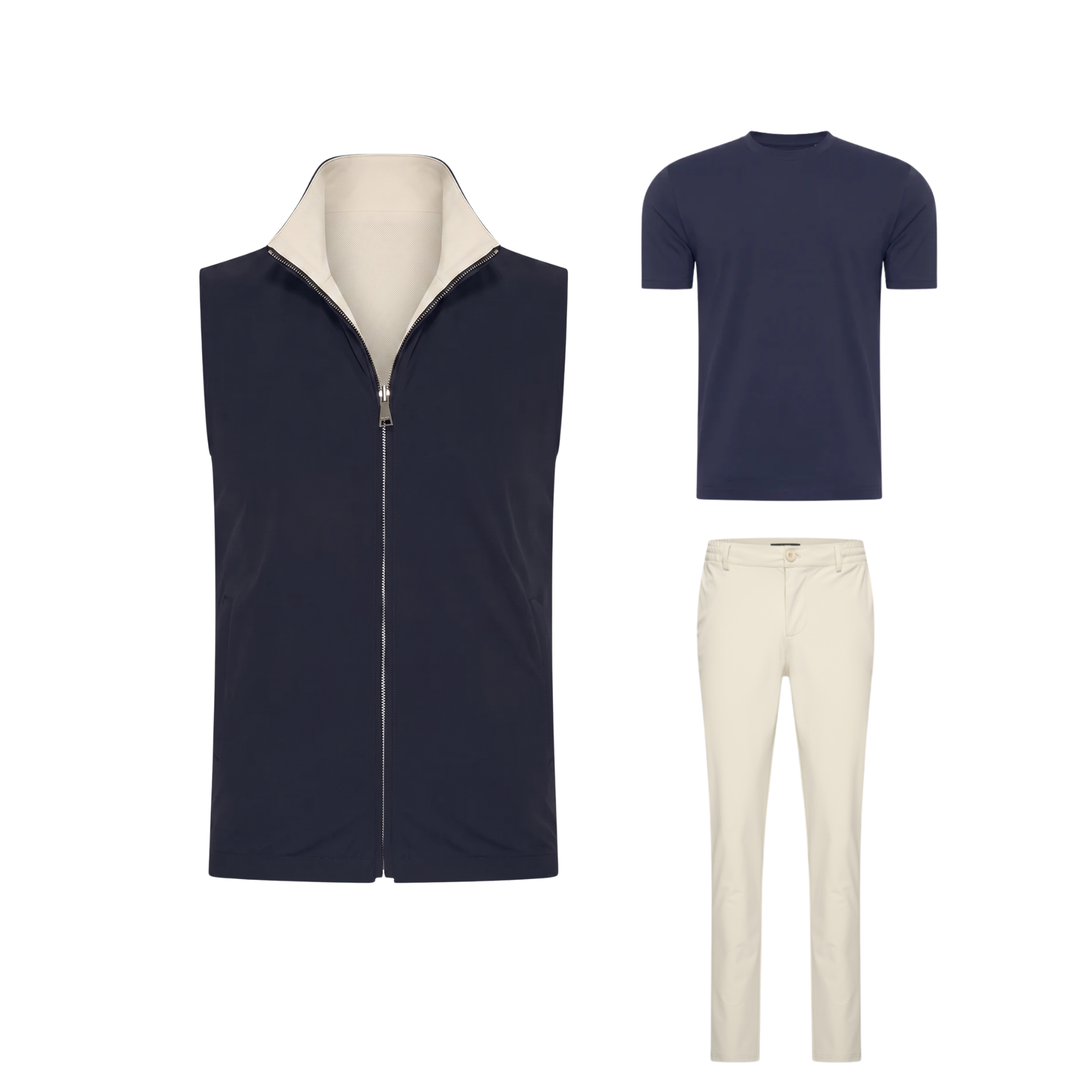 Deep Navy X Soft Sand (T Shirt)