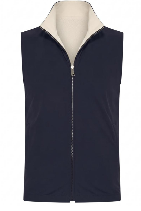 Reversible Gilet Deep Navy X Soft Sand