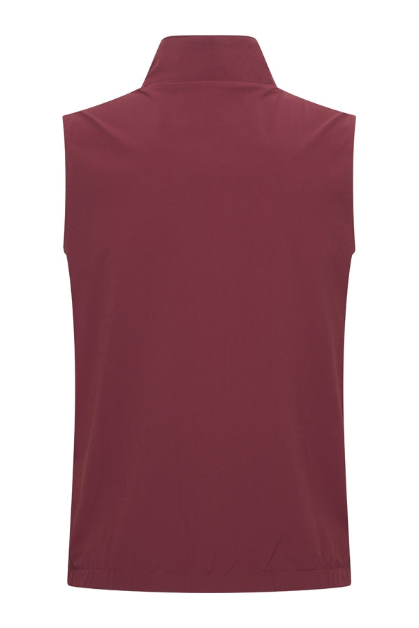 Reversible Gilet – Cherry Red x Desert Taupe