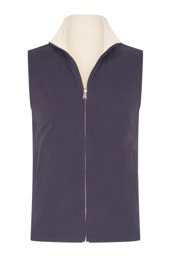 Reversible Gilet Deep Navy X Soft Sand