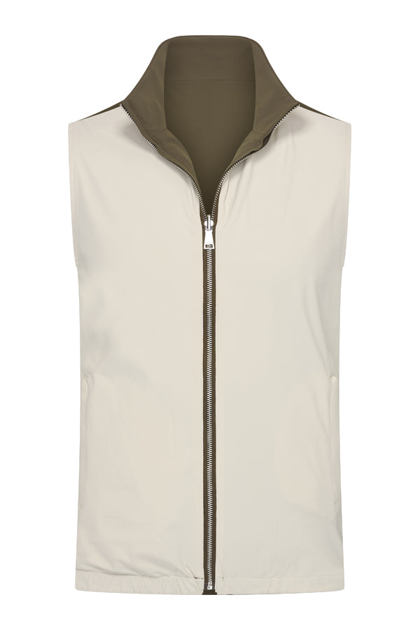 Reversible Gilet Olive Grove X Soft Sand