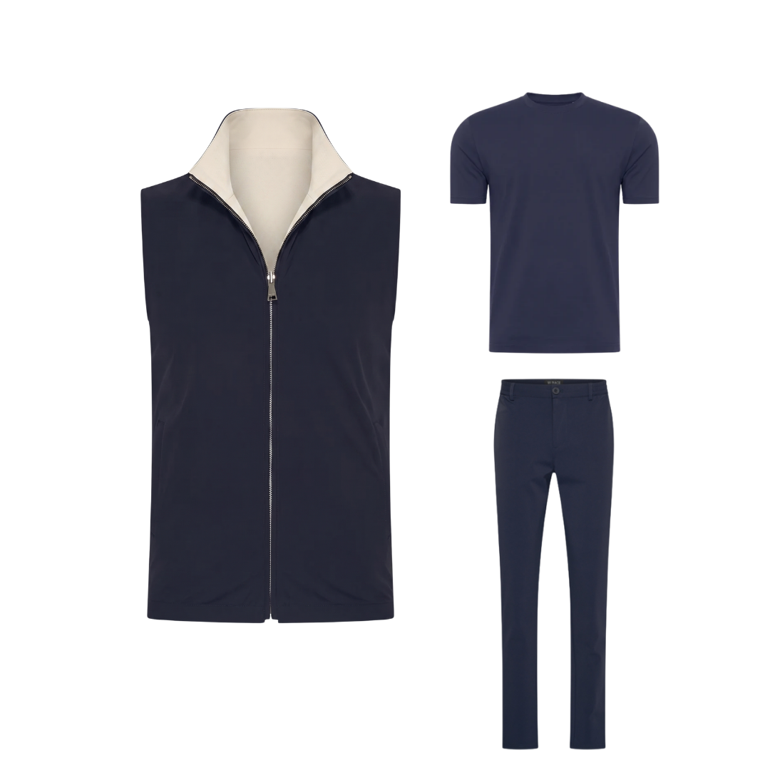 Deep Navy X Soft Sand (T Shirt)