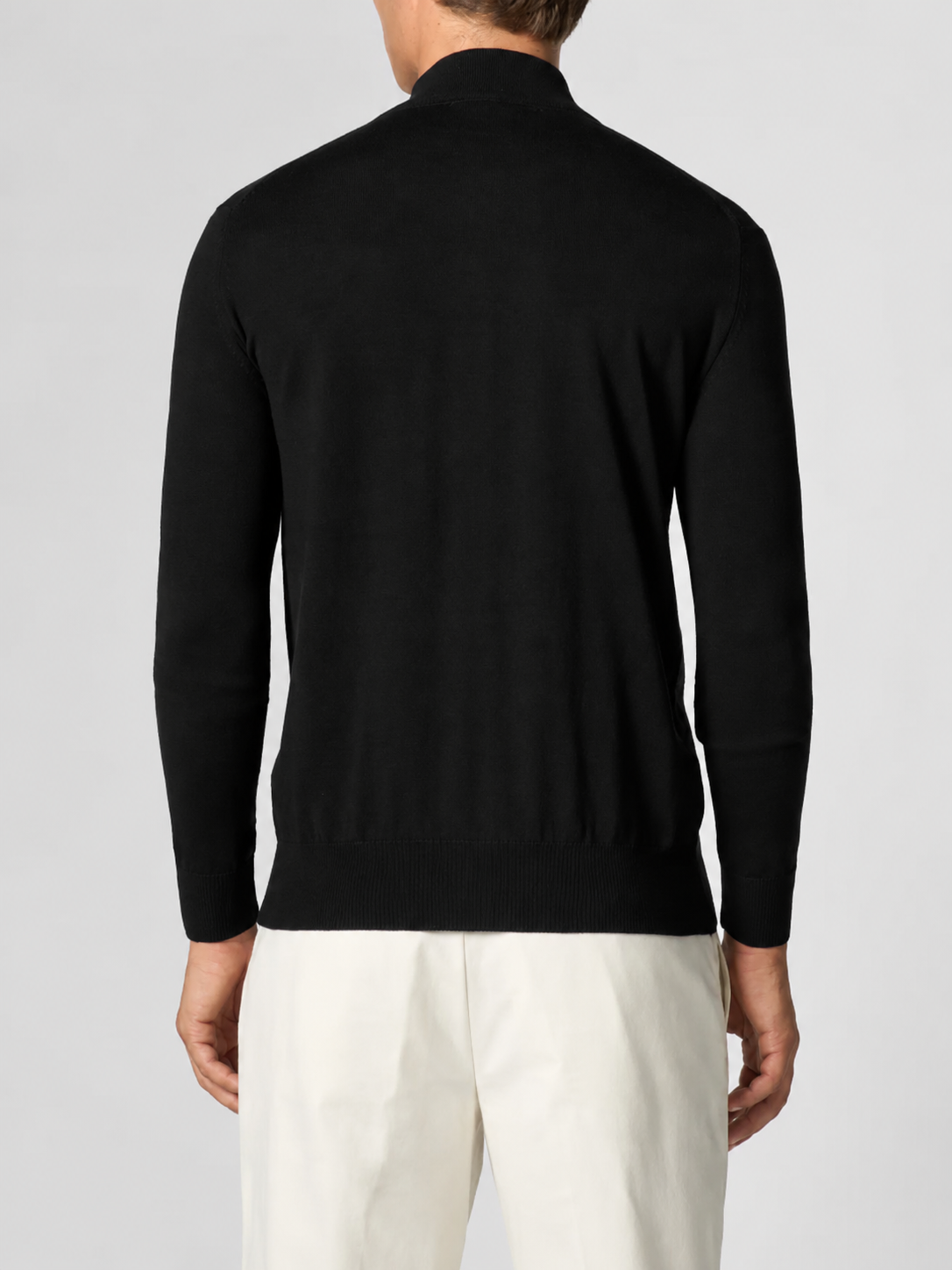 Knitted Zip Cardigan Onyx Black