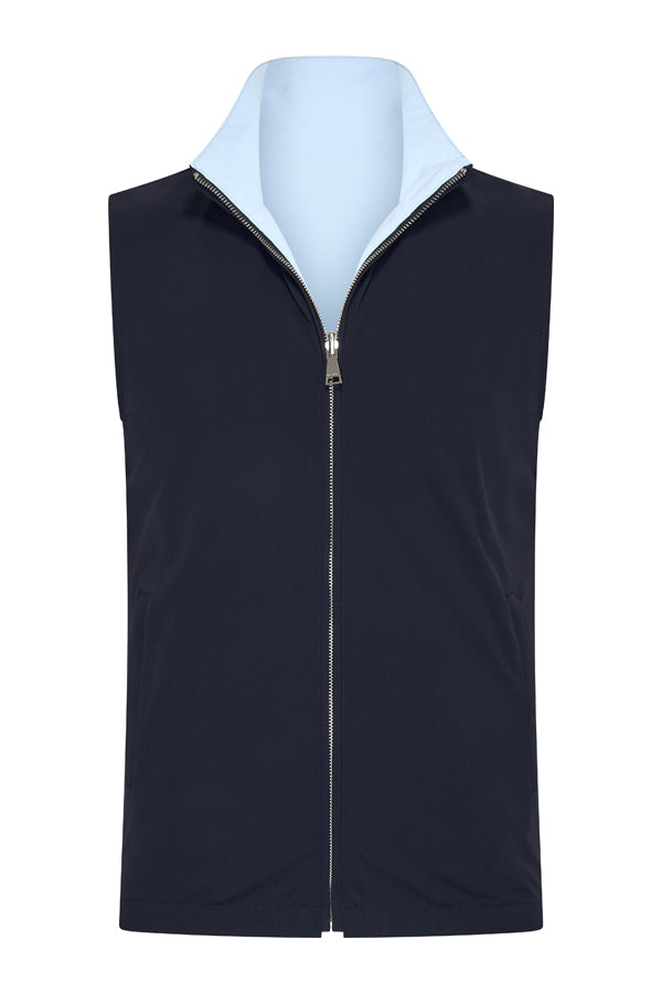 Reversible Gilet – Deep Navy x Sky Blue