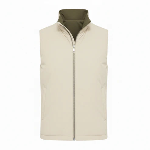 Reversible Gilet Olive Grove X Soft Sand